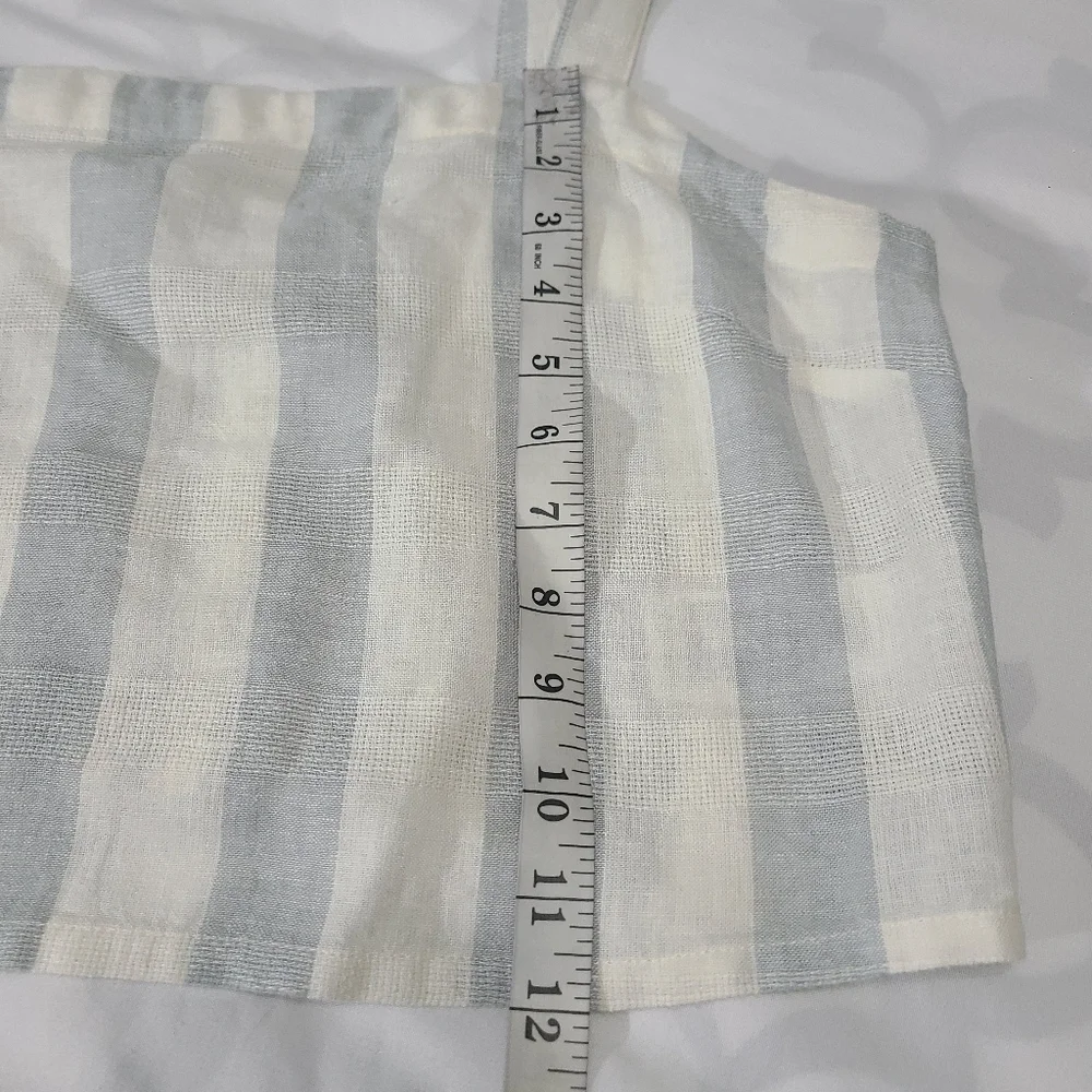 Madewell Linen Blend‎ Abbie Crop Top in Stripe NWOT Size XLarge